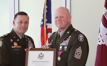Weed ACH bids farewell to CSM during relinquishment of responsibility, retirement ceremonies