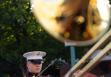 2nd Marine Aircraft Wing Band performs at the Pro Football Hall of Fame Enshrinement Festival Canton Repository Grand Parade