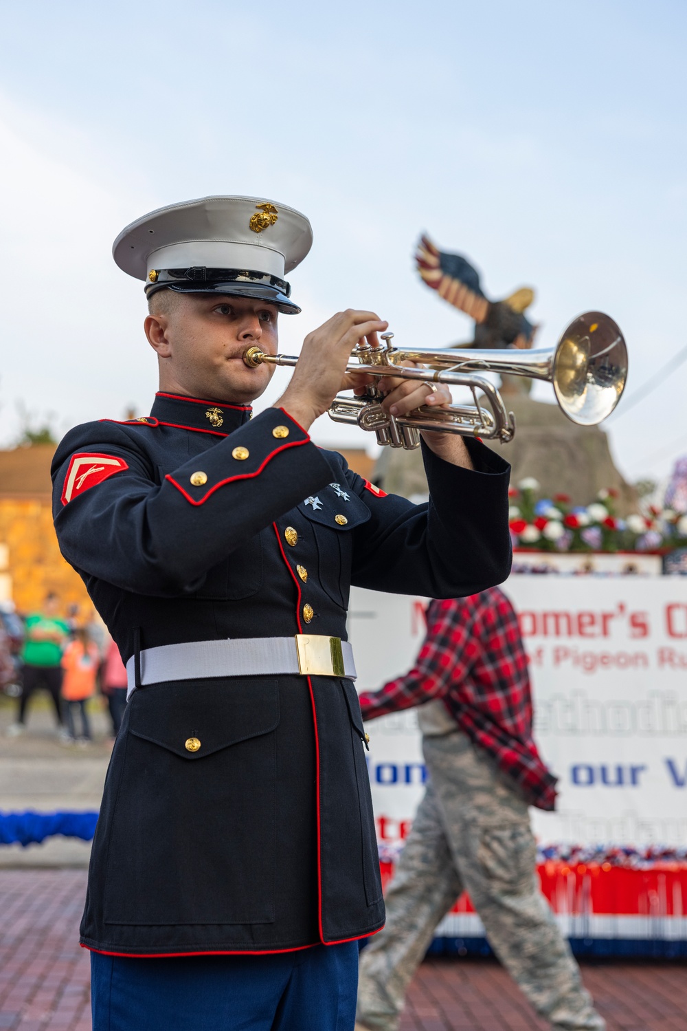 2nd Marine Aircraft Wing Band performs at the Pro Football Hall of Fame Enshrinement Festival Canton Repository Grand Parade