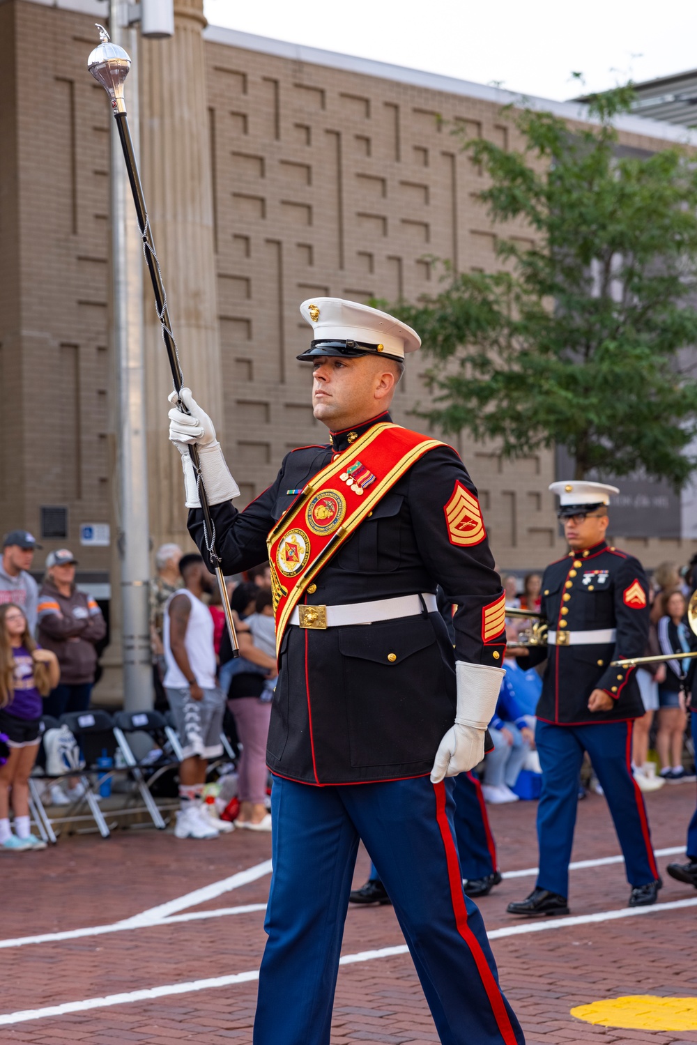 2nd Marine Aircraft Wing Band performs at the Pro Football Hall of Fame Enshrinement Festival Canton Repository Grand Parade