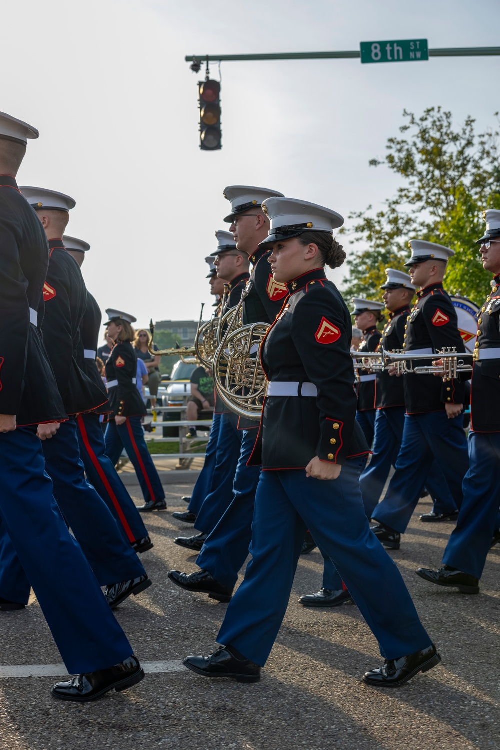 2nd Marine Aircraft Wing Band performs at the Pro Football Hall of Fame Enshrinement Festival Canton Repository Grand Parade