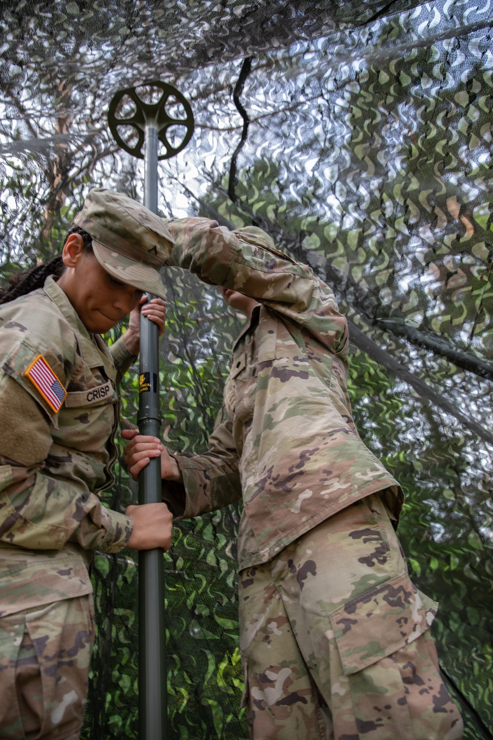 205th Medical Company Ground Ambulance set up a tent during Northern Strike.