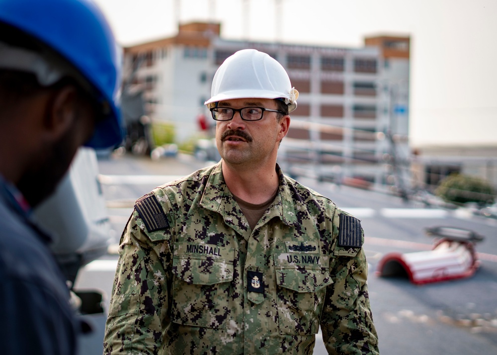 USS Porter Conducts VLS Rearm Event with USNS William Mclean