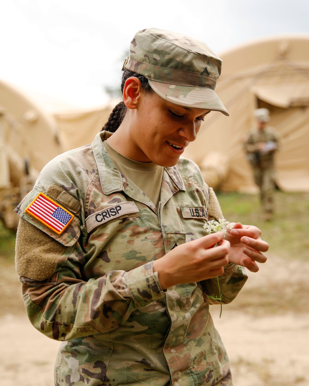 205th MCGA assembles camouflage netting