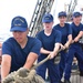 Heave! Coast Guard Academy swabs practice line-handling skills aboard Coast Guard Cutter Eagle