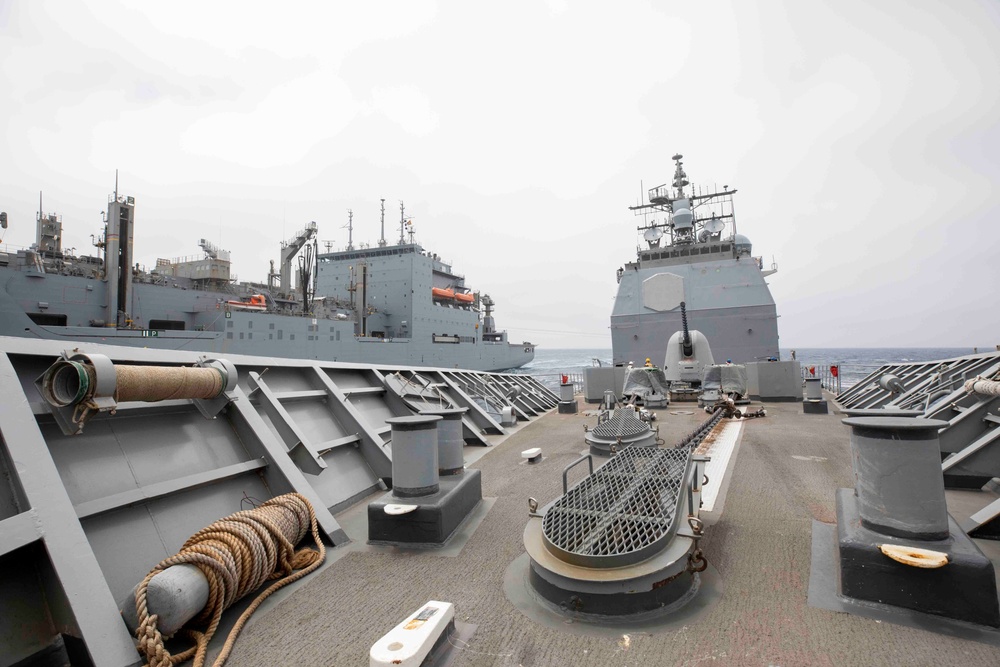 USS Princeton Conducts Replenishment at Sea