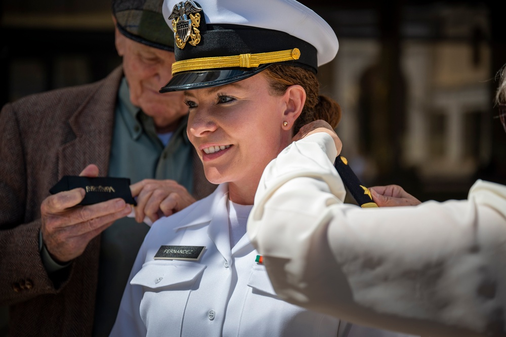 Lt. j.g. Carolina Fernandez Promotes to Lieutenant