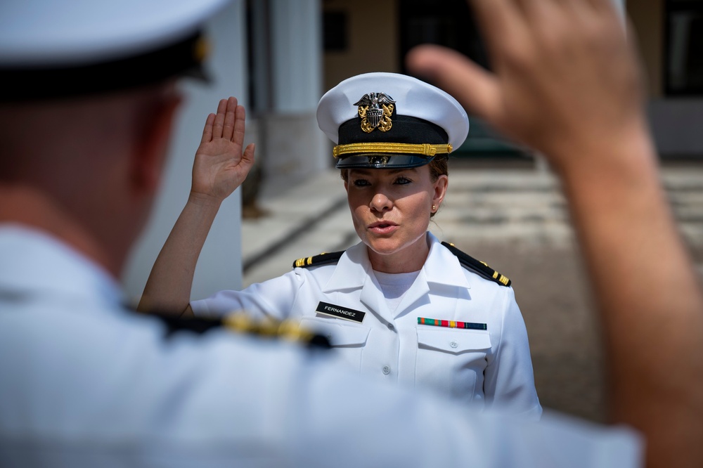 Lt. j.g. Carolina Fernandez Promotes to Lieutenant