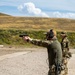 Hungarian soldiers practice firing at pistol range