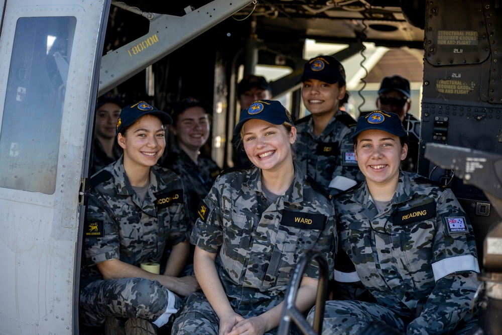 Royal Australian Navy Sailors tour the MRF-D MAGTF