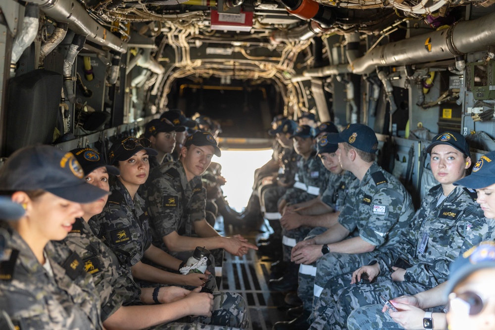 Royal Australian Navy Sailors tour the MRF-D MAGTF