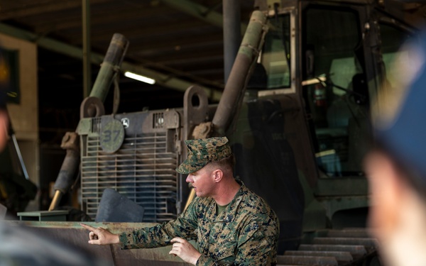 Royal Australian Navy Sailors tour the MRF-D MAGTF