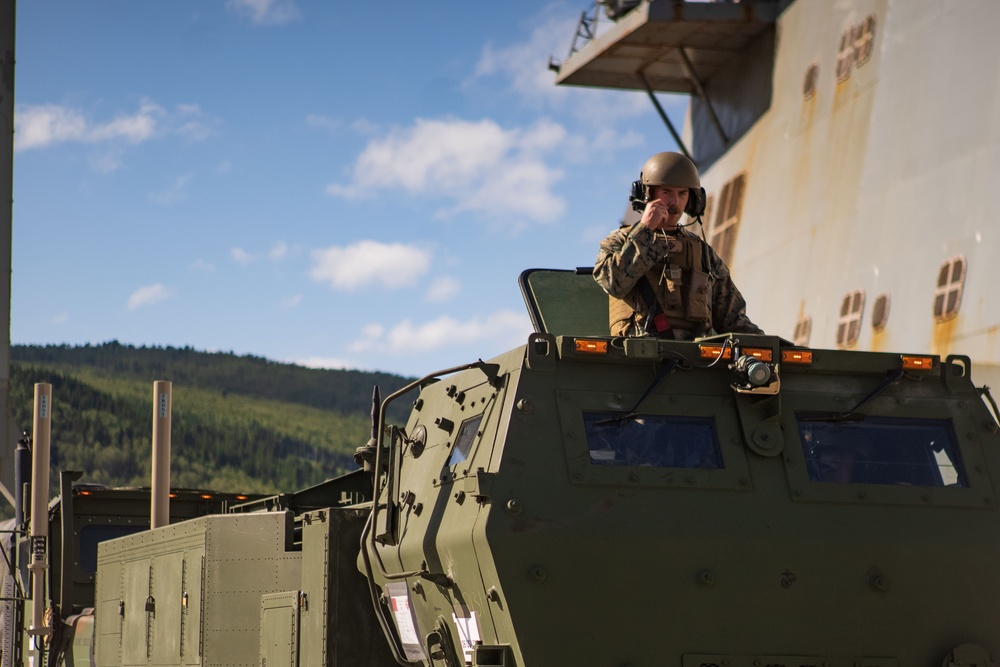 Elements of the 26th Marine Expeditionary Unit head into Norwegian territory