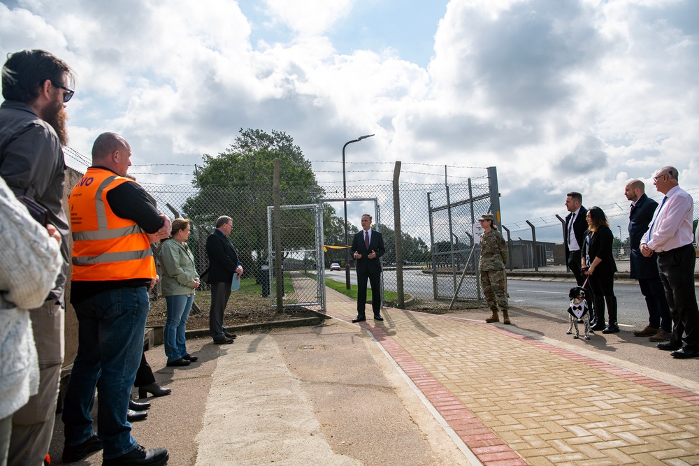 New sidewalk provides Pathfinders easy access off, on the installation