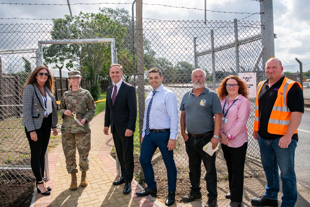 New sidewalk provides Pathfinders easy access off, on the installation