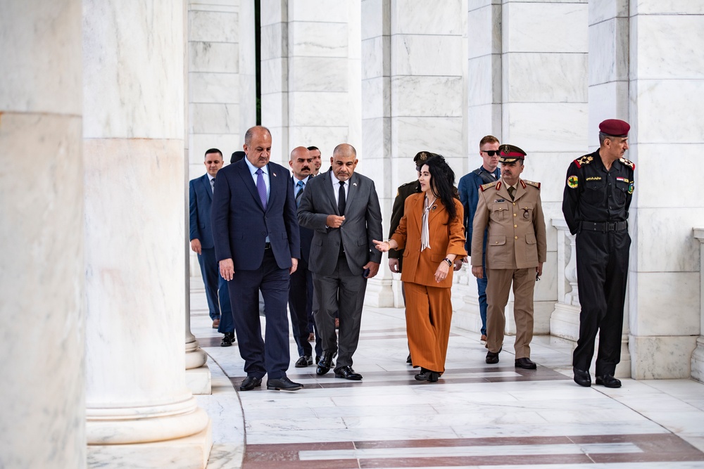 Iraqi Minister of Defense Thabit Muhammad Al-Abassi Participates in a Public Wreath-Laying Ceremony at the Tomb of the Unknown Soldier