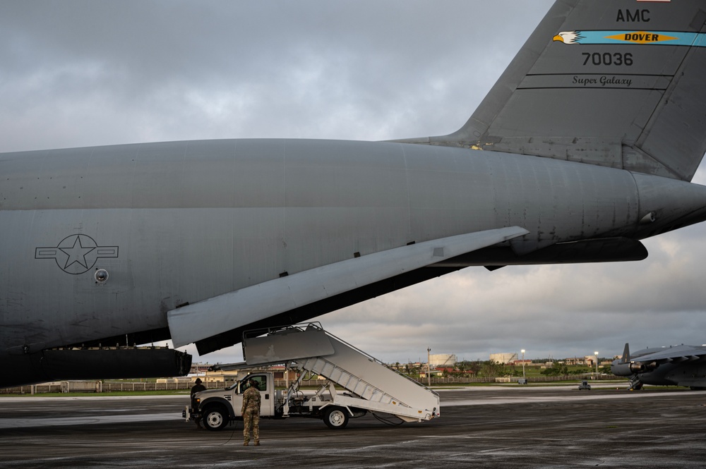 628ABW, 436AW arrive at Andersen AFB in support of MG23