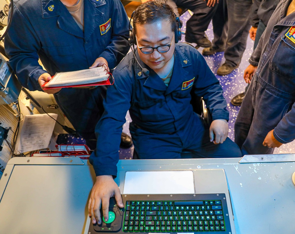 USS Benfold Conducts Routine Engineering Opperations