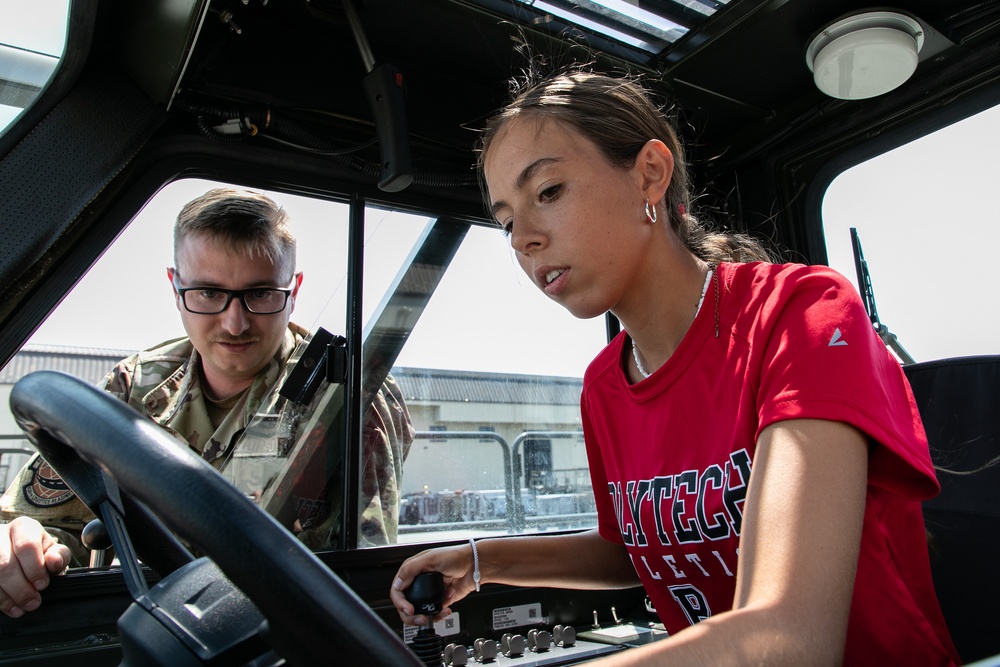 POLYTECH High School student athletes visit Dover AFB