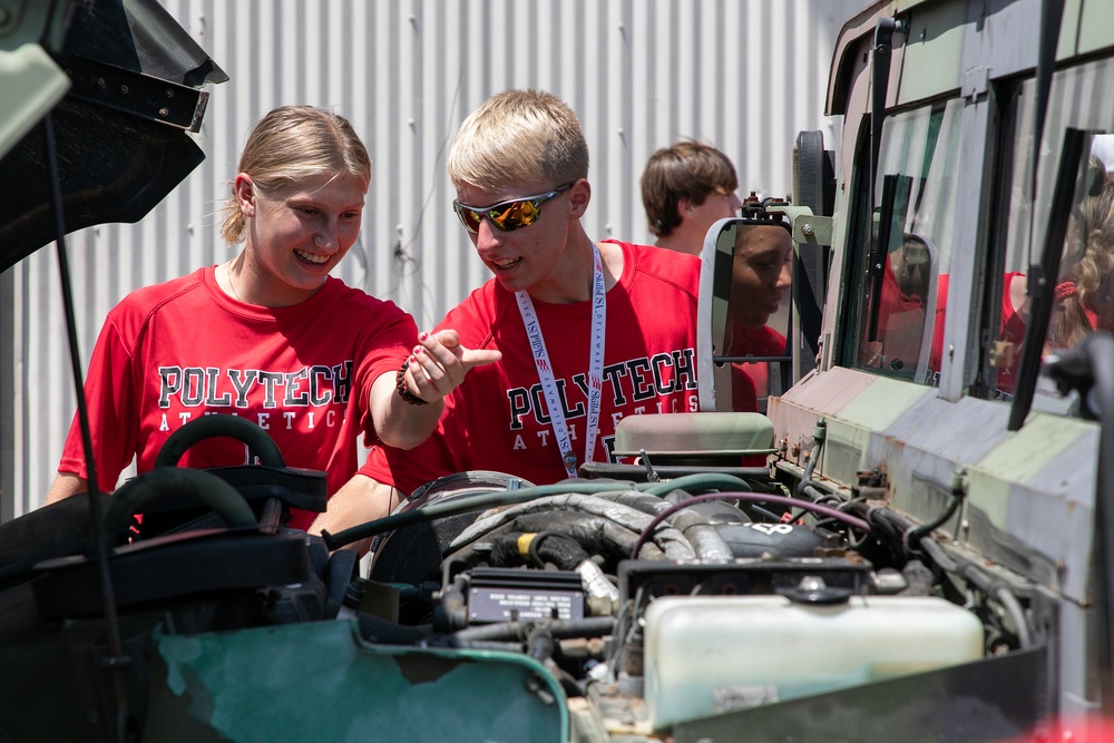 POLYTECH High School student athletes visit Dover AFB