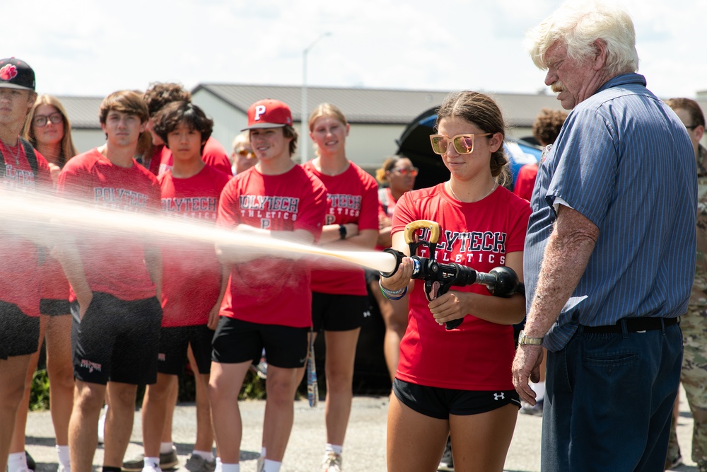 POLYTECH High School student athletes visit Dover AFB