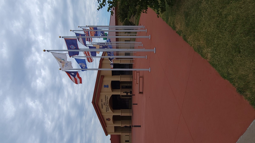 Flags at 95th AG BN, Fort Sill