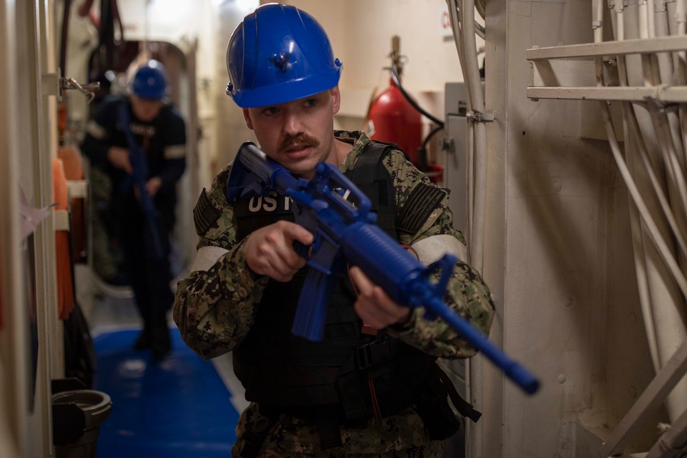 Anti-Terrorism Force Protection Drill Aboard Tripoli