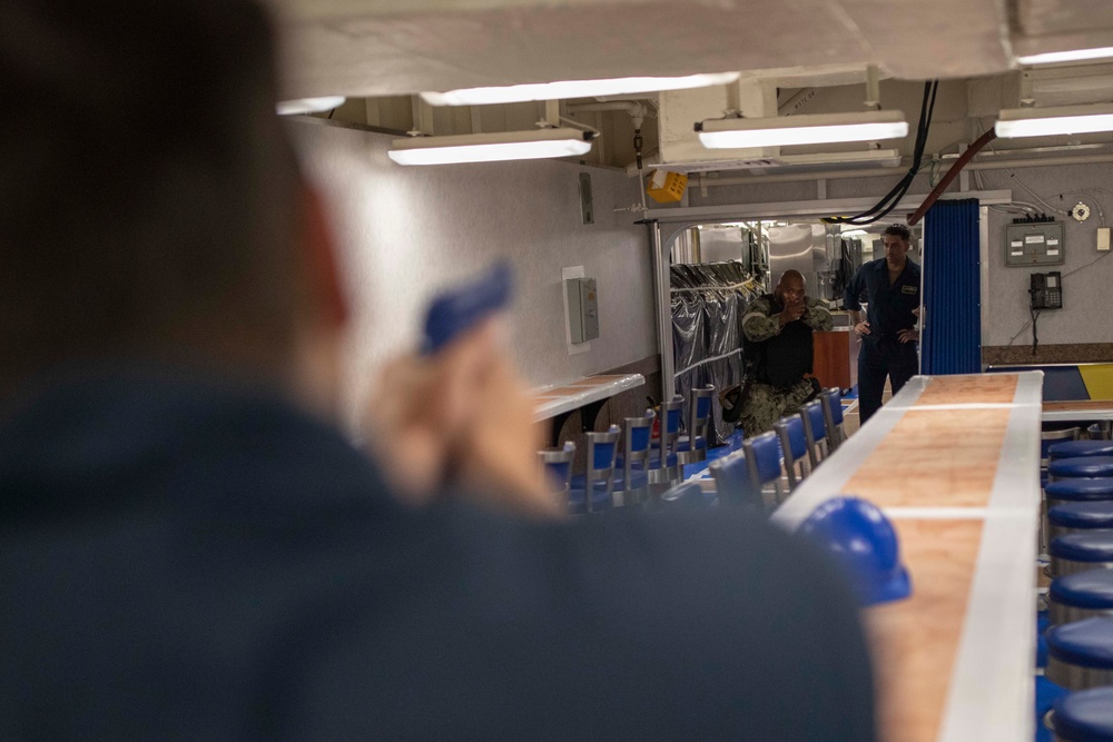 Anti-Terrorism Force Protection Drill Aboard Tripoli