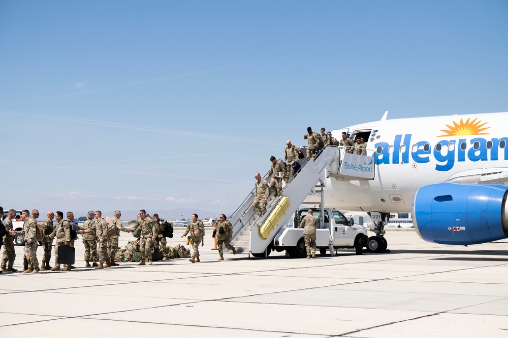 Idaho Army National Guard Soldiers Return Home