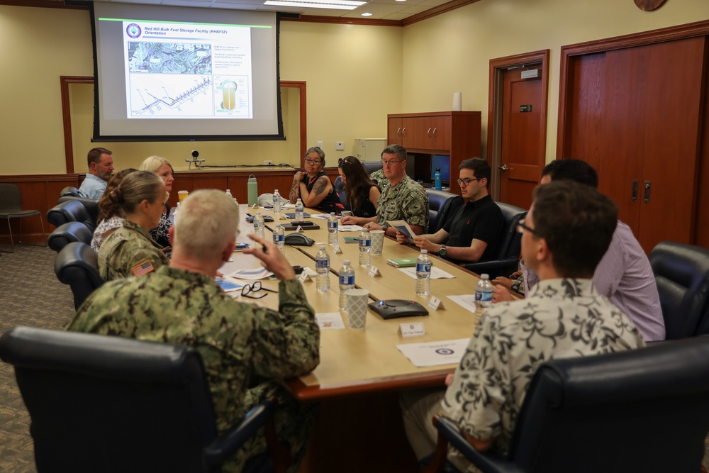 Joint Task Force-Red Hill meets with staff delegates at JTF-RH Headquarters.