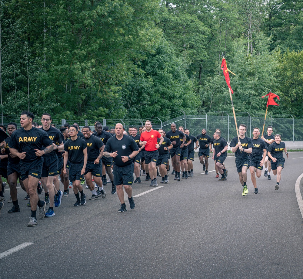 5th Battalion 4th Air Defense Artillery Regiment hosts a Battalion Run