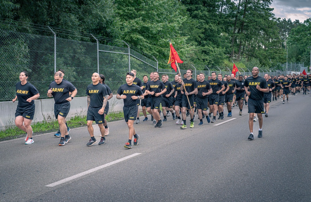 5th Battalion 4th Air Defense Artillery Regiment hosts a Battalion Run