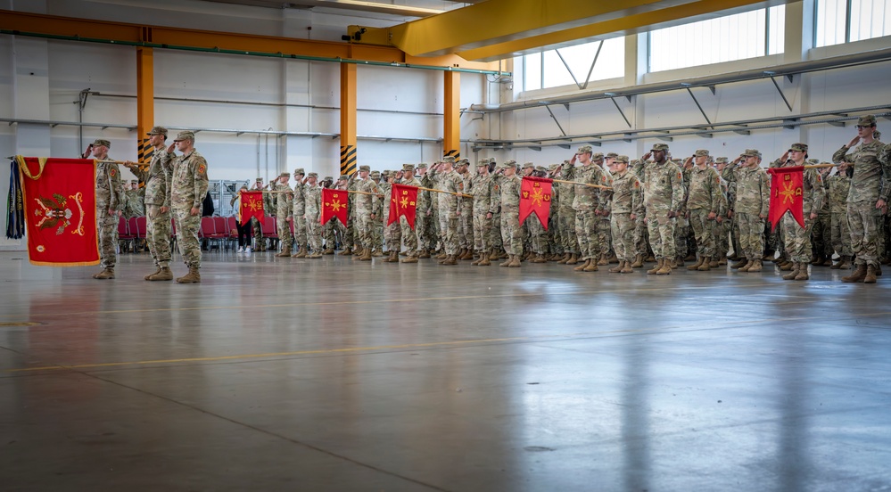 5th Battalion 4th Air Defense Artillery patching ceremony