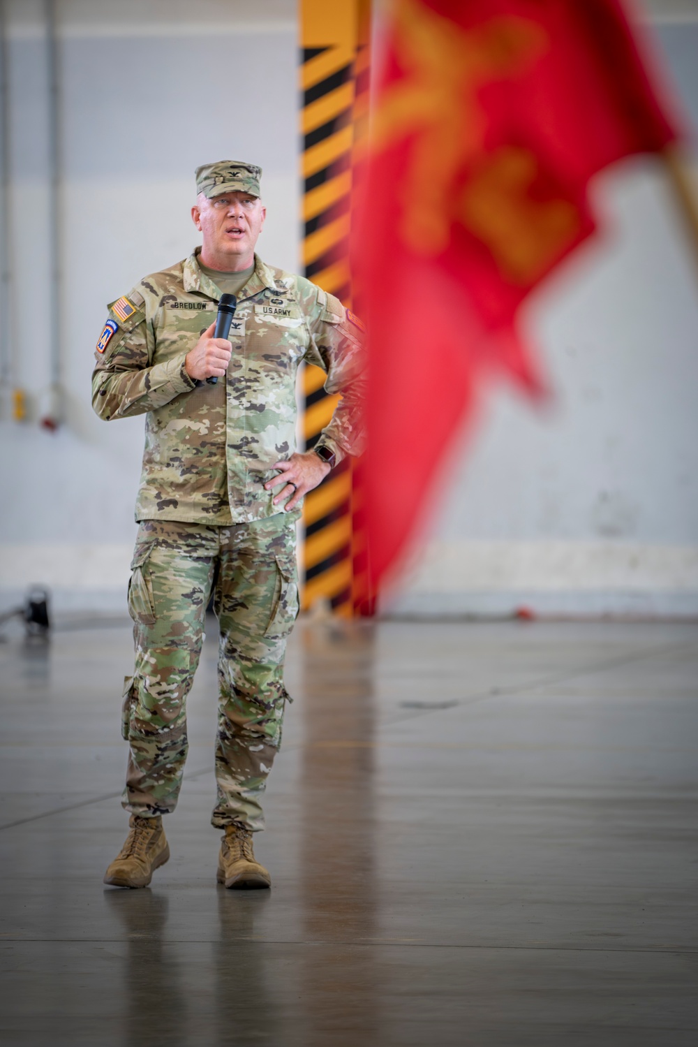 5th Battalion 4th Air Defense Artillery patching ceremony