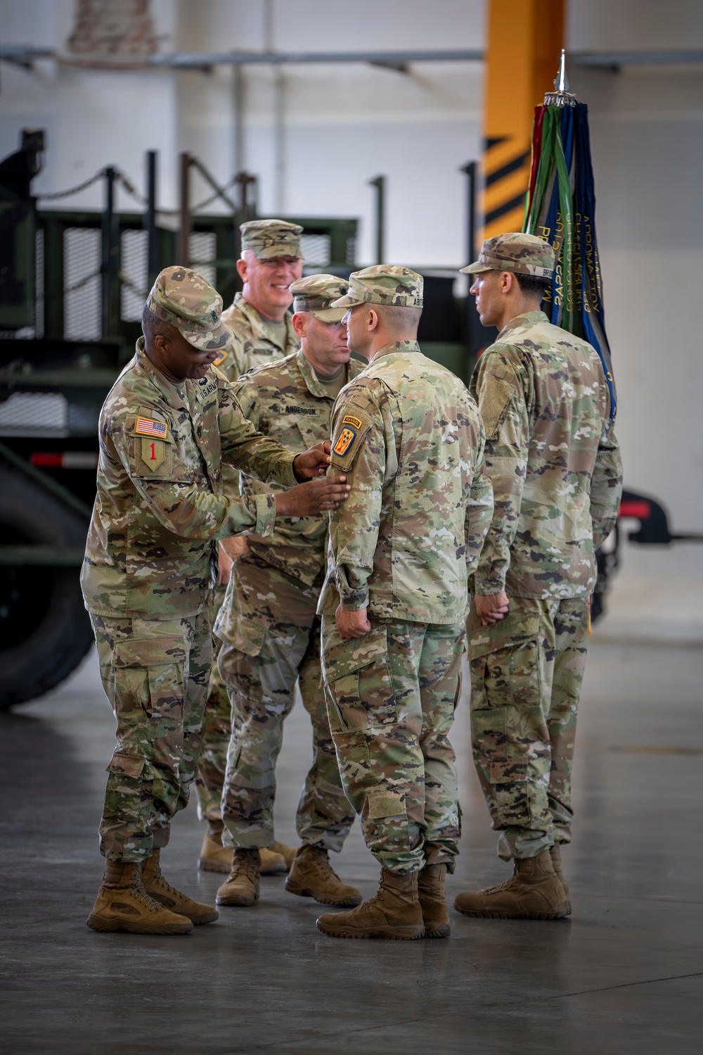 5th Battalion 4th Air Defense Artillery patching ceremony