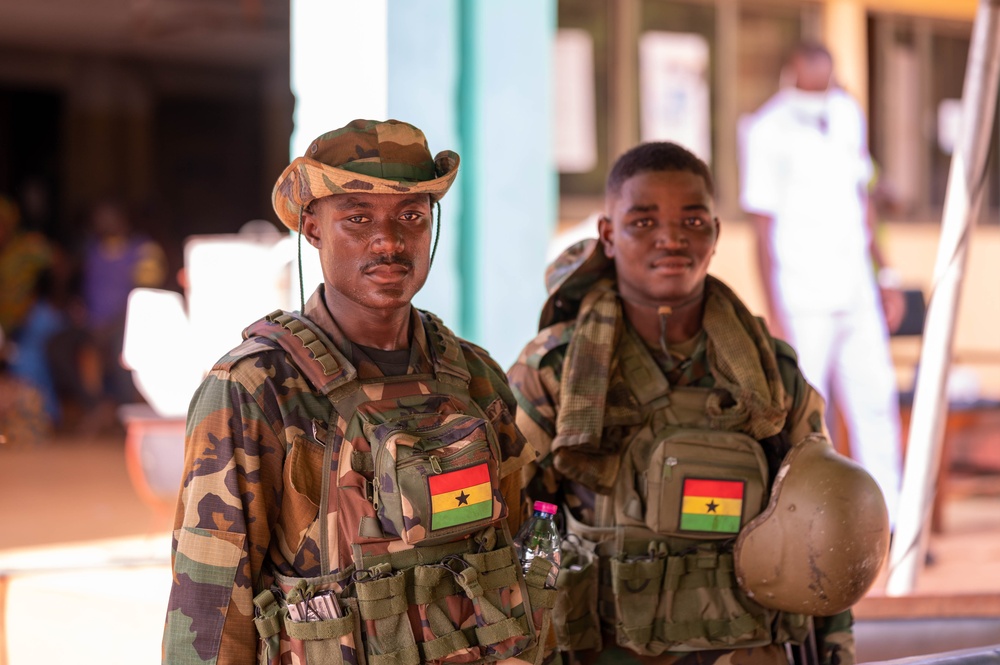 U.S. Army and Ghana Air Force conduct mass medical capabilities engagement in Ghana village