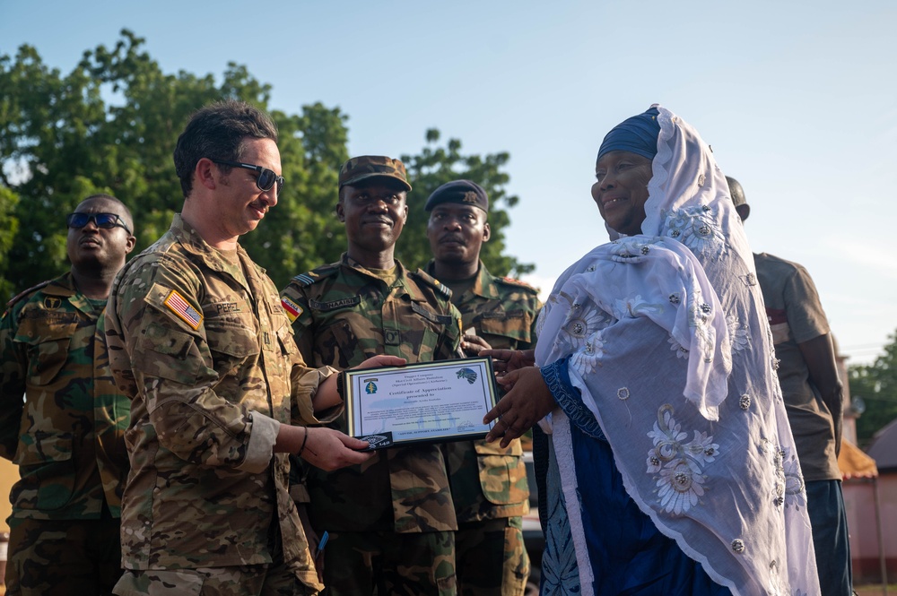 U.S. Army and Ghana Air Force conduct mass medical capabilities engagement in Ghana village