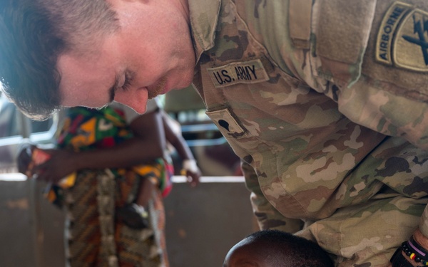 U.S. Army and Ghana Air Force conduct mass medical capabilities engagement in Ghana village