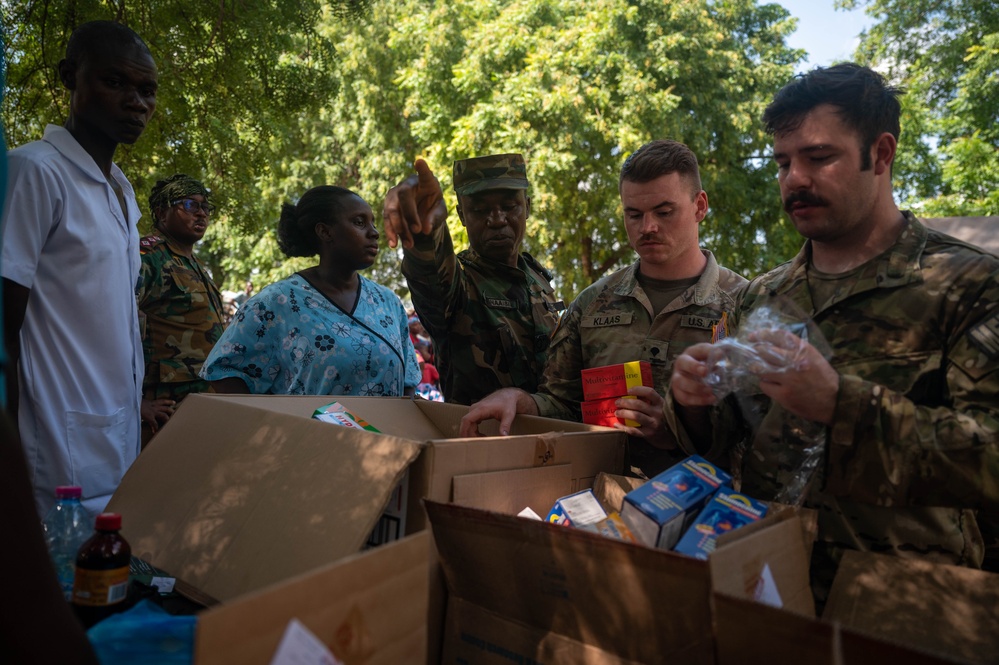 U.S. Army and Ghana Air Force conduct mass medical capabilities exercise in Ghana village