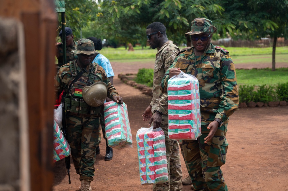 U.S. Army and Ghana Air Force conduct mass medical capabilities engagement in Ghana village