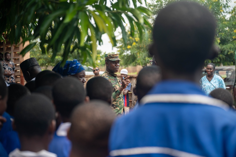 U.S. Army and Ghana Air Force conduct mass medical capabilities engagement in Ghana village