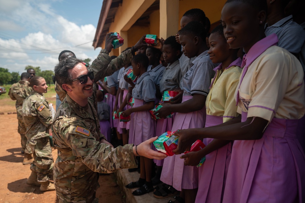 U.S. Army and Ghana Air Force conduct mass medical capabilities engagement in Ghana village