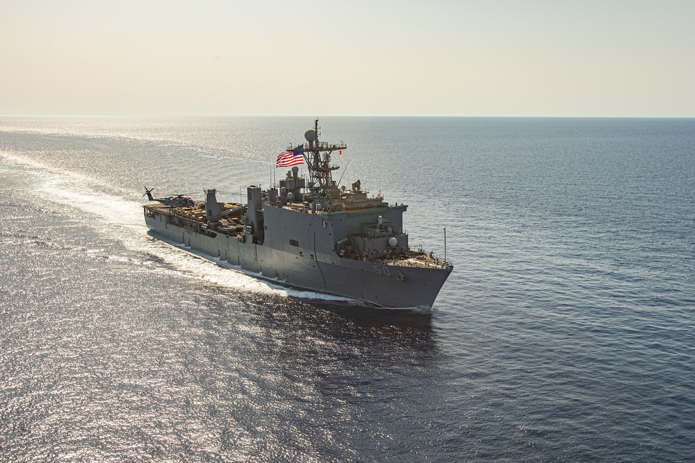 USS Bataan, USS Carter Hall Sail in the Red Sea with Royal Saudi Navy