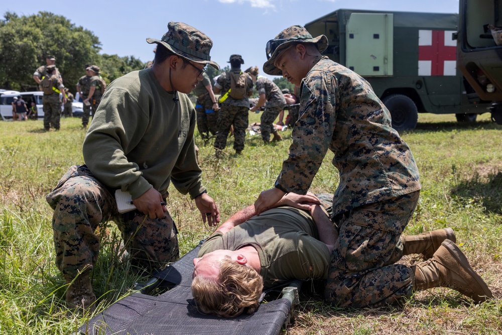 2nd Medical Battalion begins the 2023 Large Scale Exercise with a Mass Casualty Event