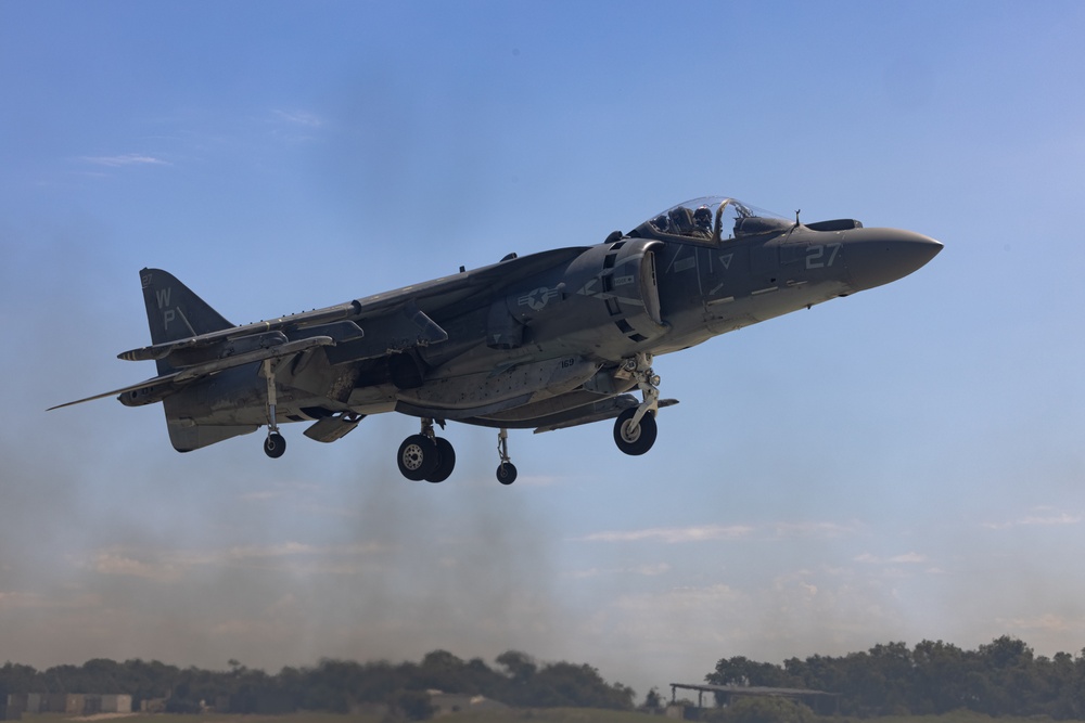 Marine Attack Squadron (VMA) 223 conducts field carrier-landing practice