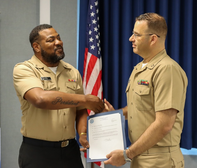 Navy Band Northeast Sailor Receives Frocking Ceremony