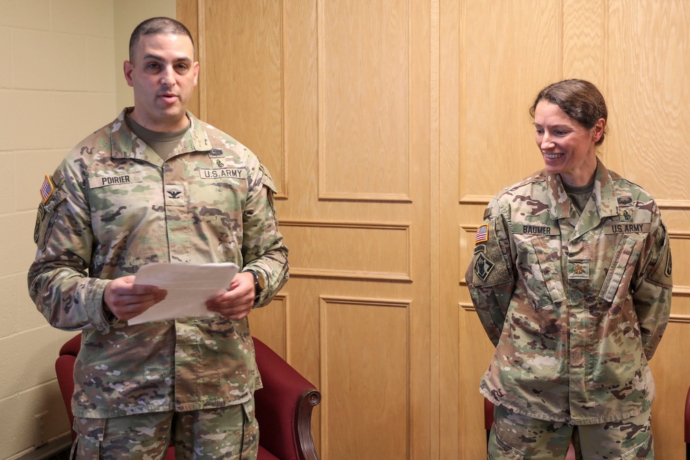 U.S. Army Maj. Annaliese Baumer is promoted to Lieutenant Colonel