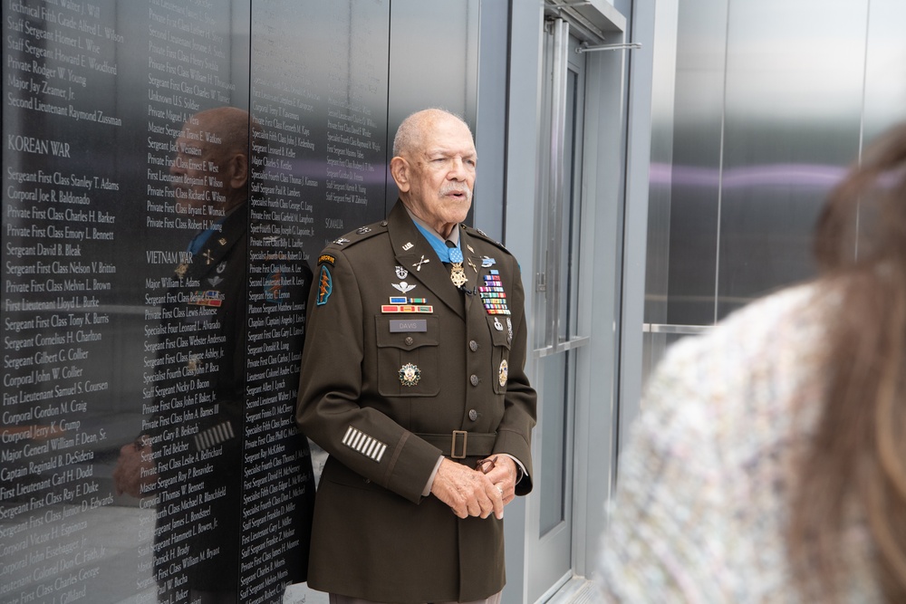 Unveiling ceremony of engraved name of Medal of Honor recipient Col. Paris Davis