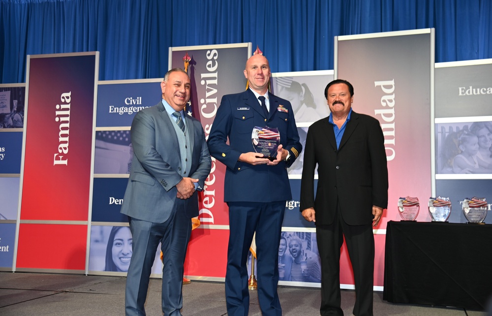 U.S. Coast Guard Chief Petty Officer Craig McCrodden Awarded the Excellence in Service Uniformed Services Public Service Award at the League of United Latin American Citizens National Convention