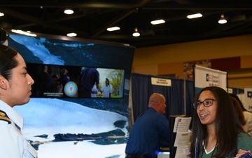 Members of the U.S. Coast Guard Workforce Recruit at the League of United Latin American Citizens National Convention